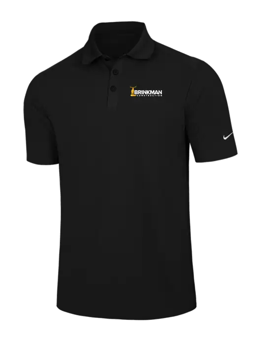 Nike Black Dri-FIT Classic Polo w/Brinkman Construction Logo