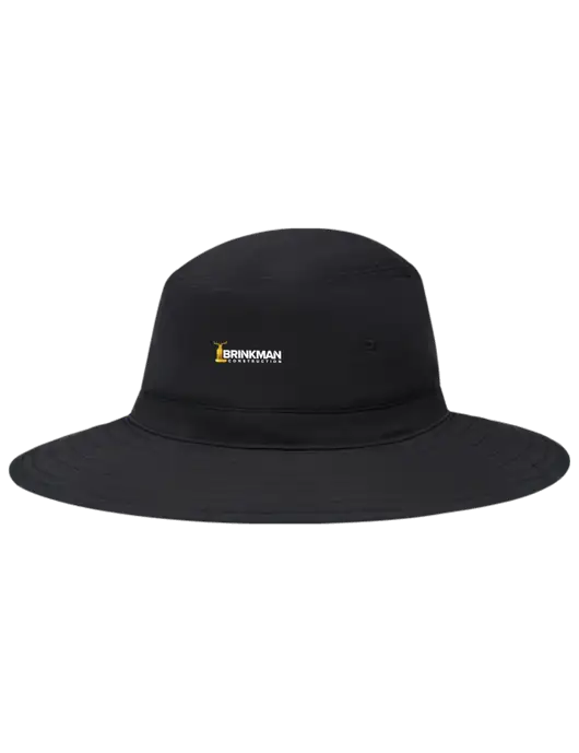 Black Booney Sun Hat w/Brinkman Construction Logo
