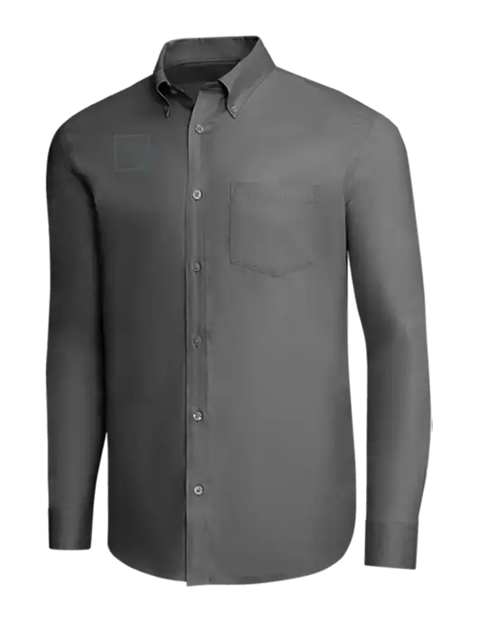 Brooks Brothers Dark Grey Wrinkle-Free Stretch Pinpoint Shirt w/Gus In A Box Logo