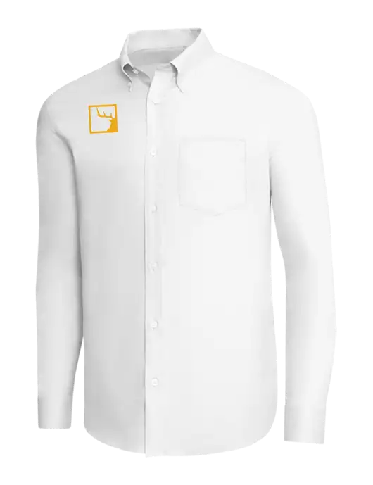 Brooks Brothers White Wrinkle-Free Stretch Pinpoint Shirt w/Gus In A Box Logo