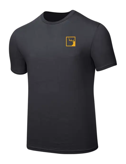 Seriously Soft Charcoal T-Shirt w/Gus In A Box Logo