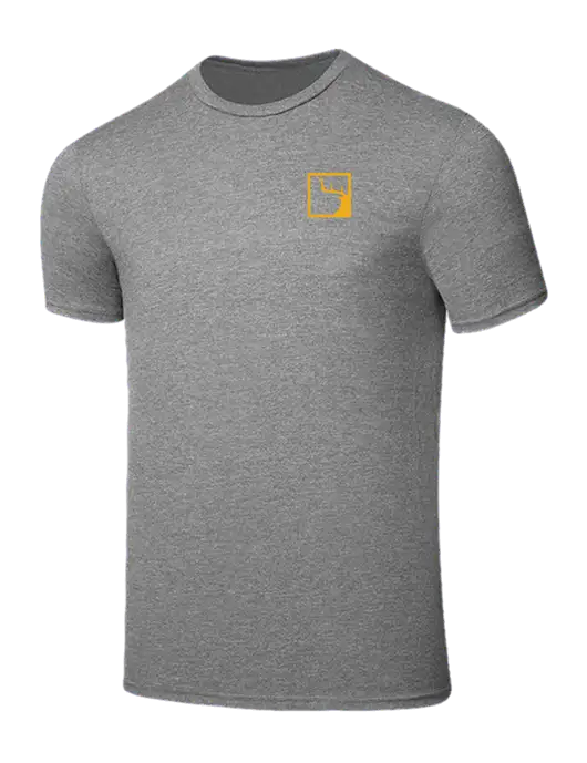 Seriously Soft Grey Frost T-Shirt w/Gus In A Box Logo