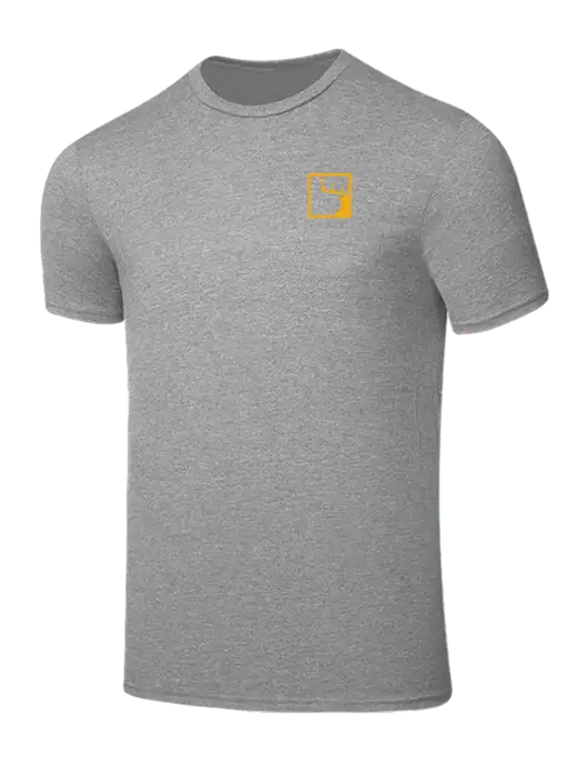 Seriously Soft Light Heather Grey T-Shirt w/Gus In A Box Logo