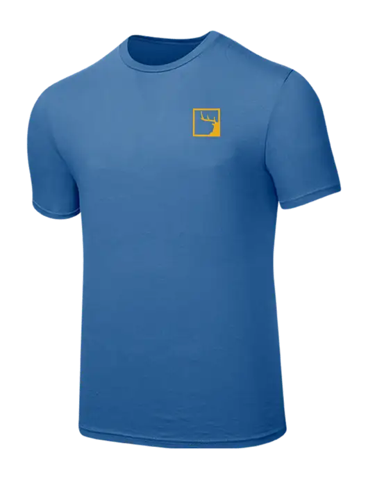 Seriously Soft Light Navy T-Shirt w/Gus In A Box Logo