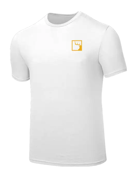 Seriously Soft White T-Shirt w/Gus In A Box Logo
