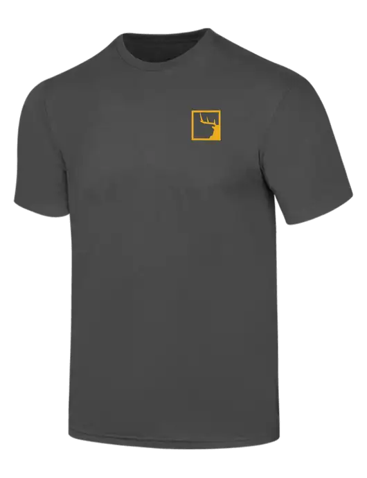 Simply Soft Charcoal 4.5oz  Poly/Combed Ring Spun Cotton T-Shirt w/Gus In A Box Logo