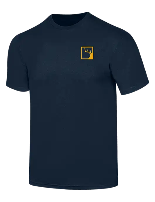 Simply Soft Navy 4.5oz  Poly/Combed Ring Spun Cotton T-Shirt w/Gus In A Box Logo