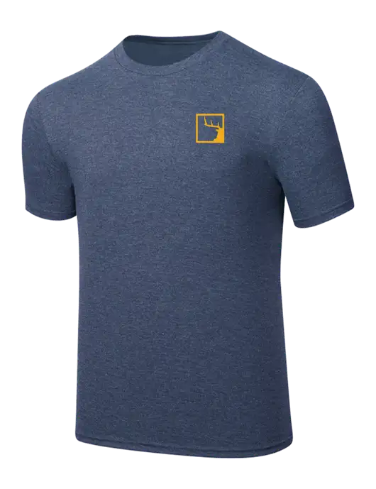 Simply Soft Navy Frost 4.5oz  Poly/Combed Ring Spun Cotton T-Shirt w/Gus In A Box Logo