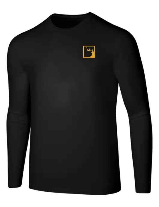 Seriously Soft Black Long Sleeve T-Shirt w/Gus In A Box Logo