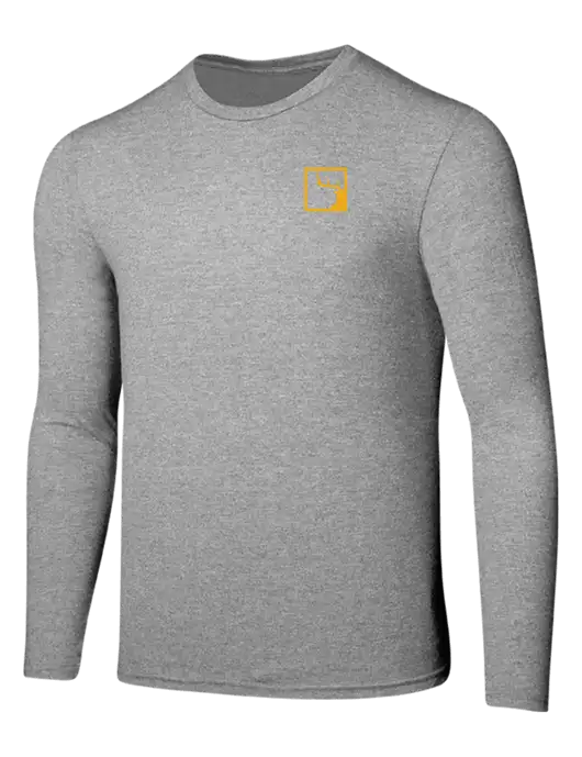 Seriously Soft Light Heathered Grey Long Sleeve T-Shirt w/Gus In A Box Logo