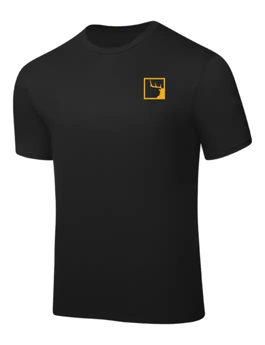 Black PosiCharge Competitor Tee w/Gus In A Box Logo