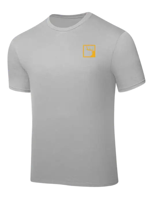 Silver PosiCharge Competitor Tee w/Gus In A Box Logo