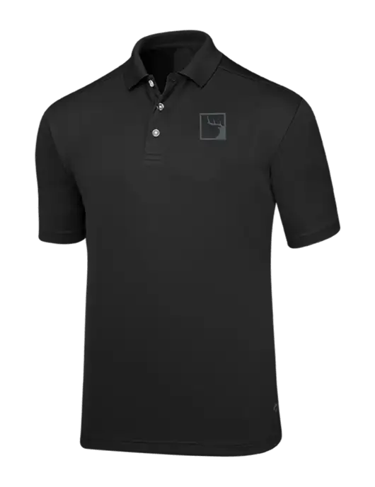 Callaway Core Black Performance Polo w/Gus In A Box Logo