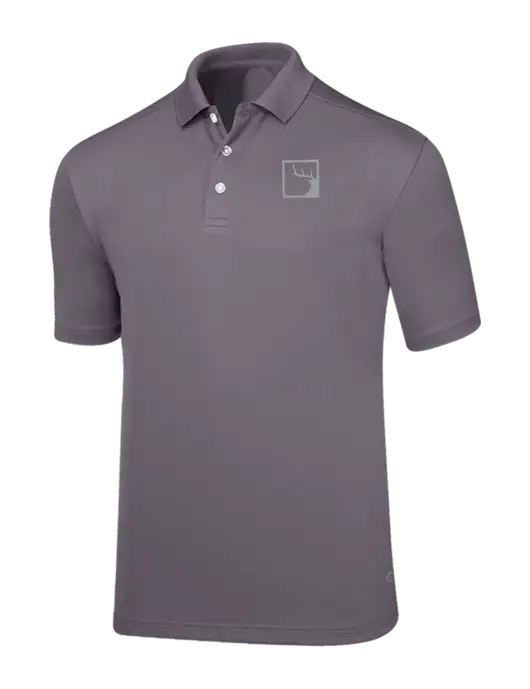 Callaway Core Medium Grey Performance Polo w/Gus In A Box Logo