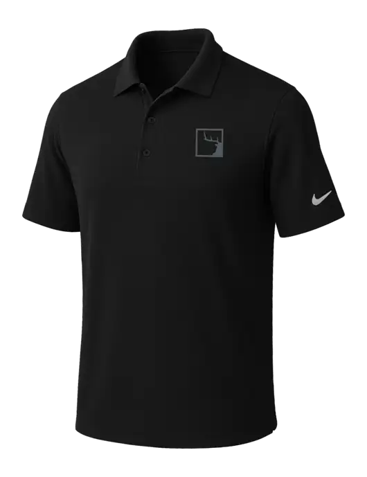NIKE Black Dri-Fit Micro Pique Polo w/Gus In A Box Logo