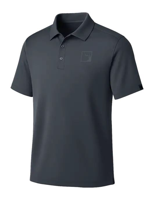 OGIO Dark Grey Framework Polo w/Gus In A Box Logo