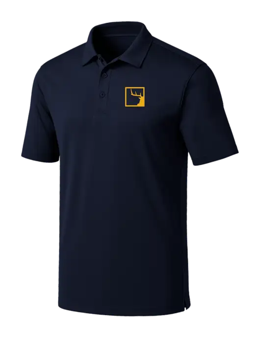 Navy Silk Touch Performance Polo w/Gus In A Box Logo