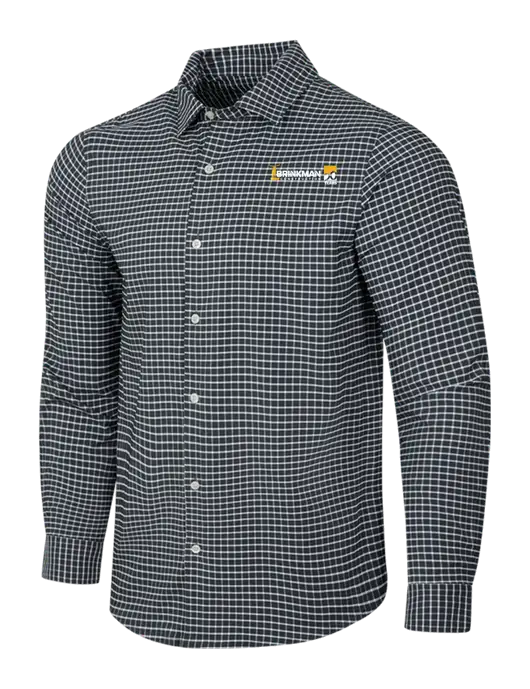 Dark Grey/White City Stretch Shirt w/Brinkman Construction 20th Logo