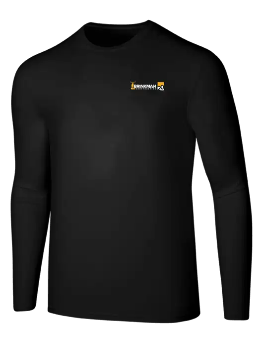 Seriously Soft Black Long Sleeve T-Shirt w/Brinkman Construction 20th Logo