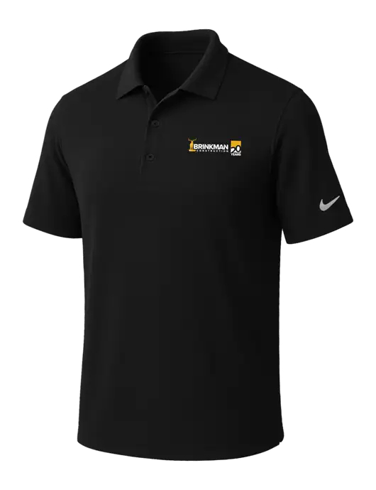 NIKE Black Dri-Fit Micro Pique Polo w/Brinkman Construction 20th Logo