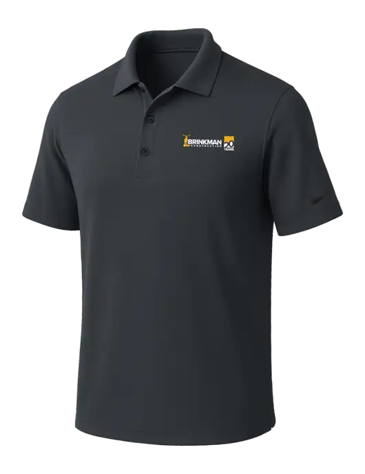 NIKE Dark Grey Dri-Fit Micro Pique Polo w/Brinkman Construction 20th Logo