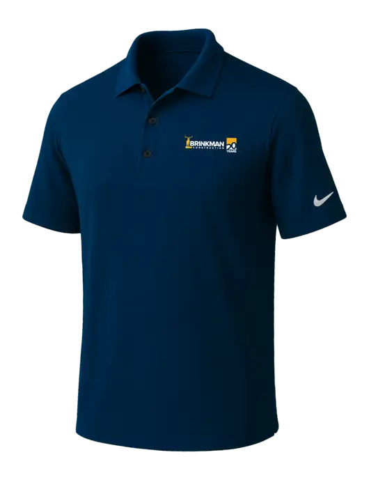 NIKE Navy Dri-Fit Micro Pique Polo w/Brinkman Construction 20th Logo