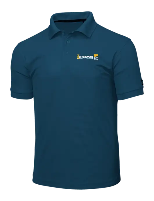 OGIO Light Navy Caliber 2.0 Polo w/Brinkman Construction 20th Logo