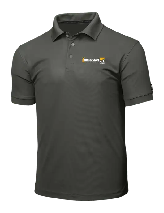 OGIO Medium Grey Caliber 2.0 Polo w/Brinkman Construction 20th Logo