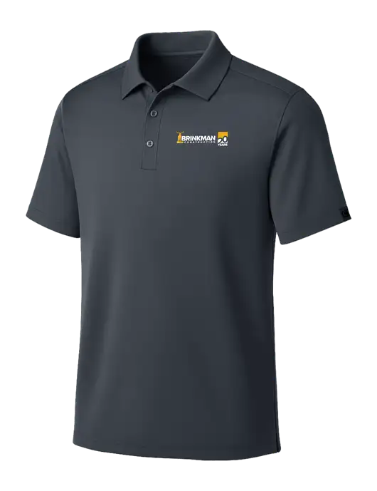 OGIO Dark Grey Framework Polo w/Brinkman Construction 20th Logo