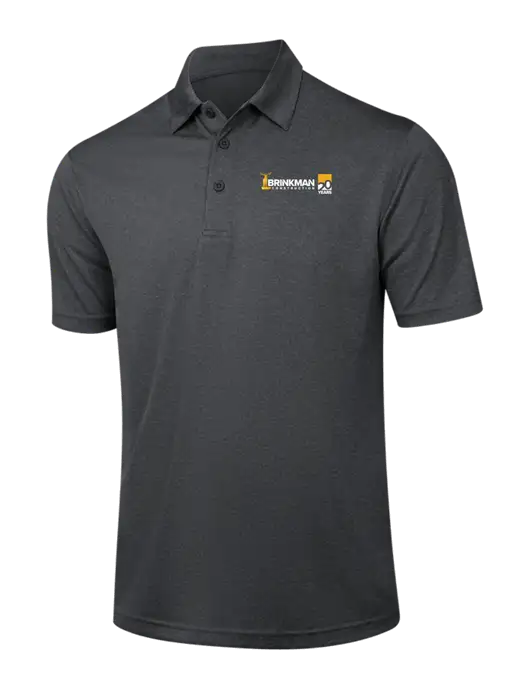 Dark Grey Heather Contender Polo w/Brinkman Construction 20th Logo
