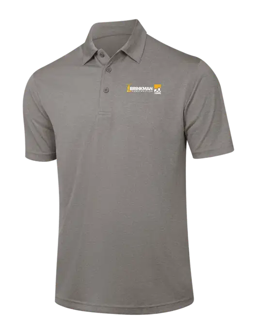 Medium Grey Heather Contender Polo w/Brinkman Construction 20th Logo
