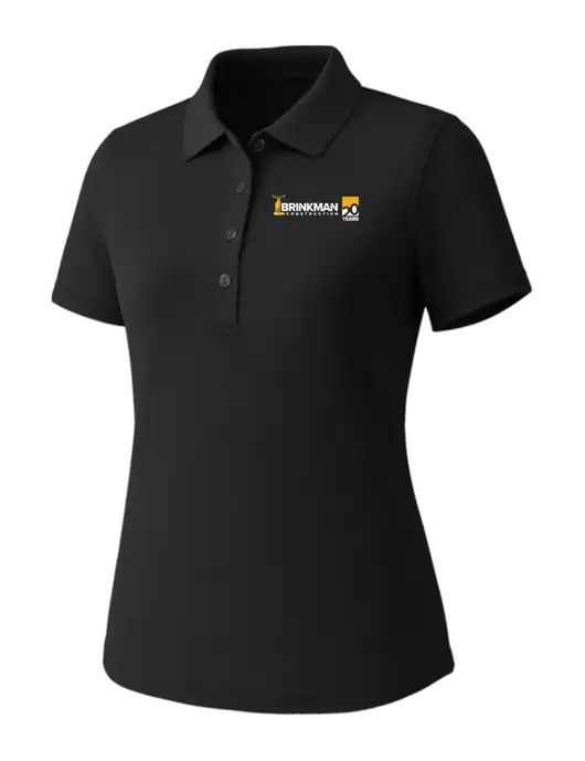 Callaway Womens Core Black Performance Polo w/Brinkman Construction 20th Logo