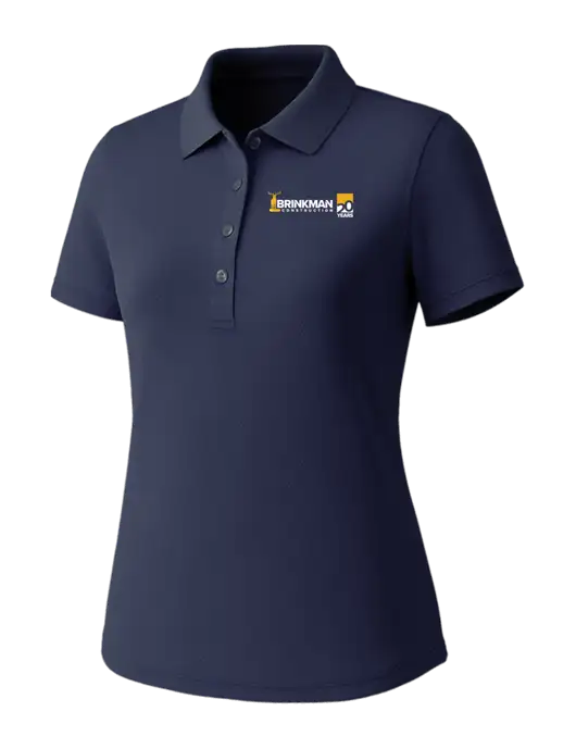 Callaway Womens Core Navy Performance Polo w/Brinkman Construction 20th Logo