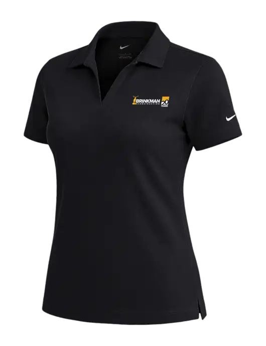NIKE Black Womens Dri-Fit Micro Pique Polo w/Brinkman Construction 20th Logo