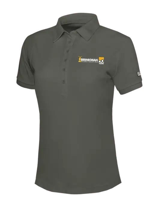 OGIO Womens Medium Grey Jewel Polo w/Brinkman Construction 20th Logo