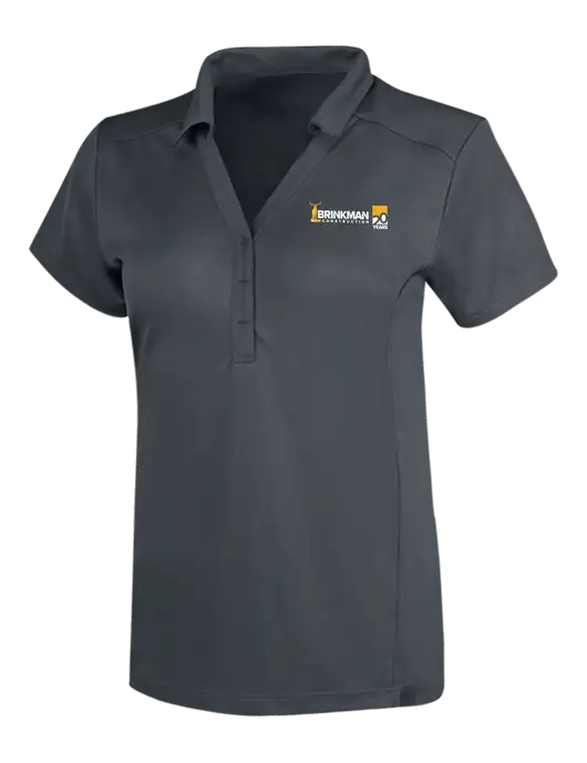 OGIO Dark Grey Womens Framework Polo w/Brinkman Construction 20th Logo