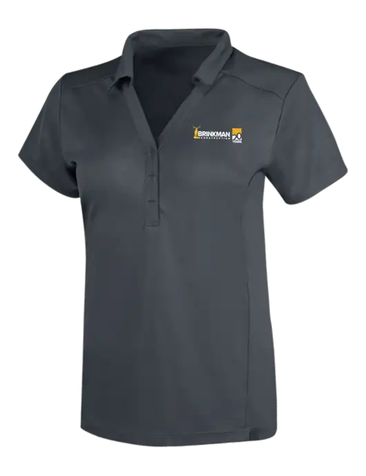 OGIO Dark Grey Womens Framework Polo w/Brinkman Construction 20th Logo