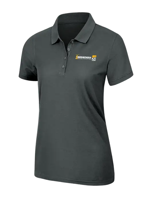 Dark Grey Womens Core Classic Pique Polo w/Brinkman Construction 20th Logo