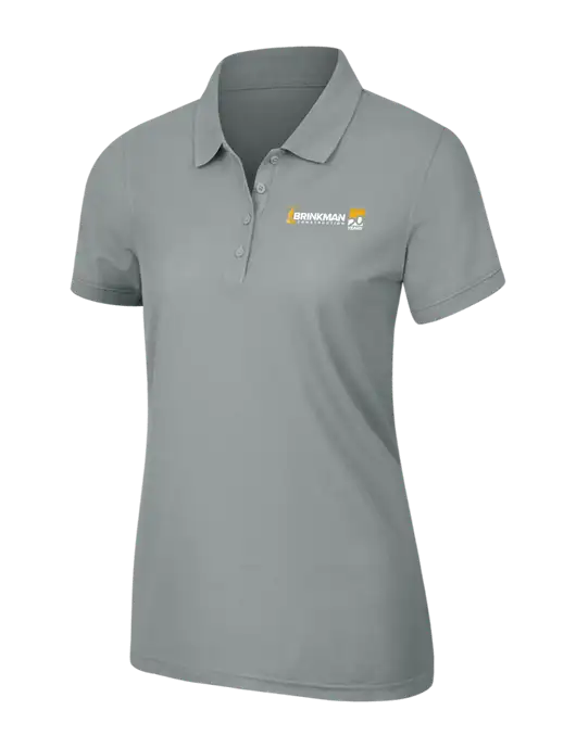 Light Grey Womens Core Classic Pique Polo w/Brinkman Construction 20th Logo